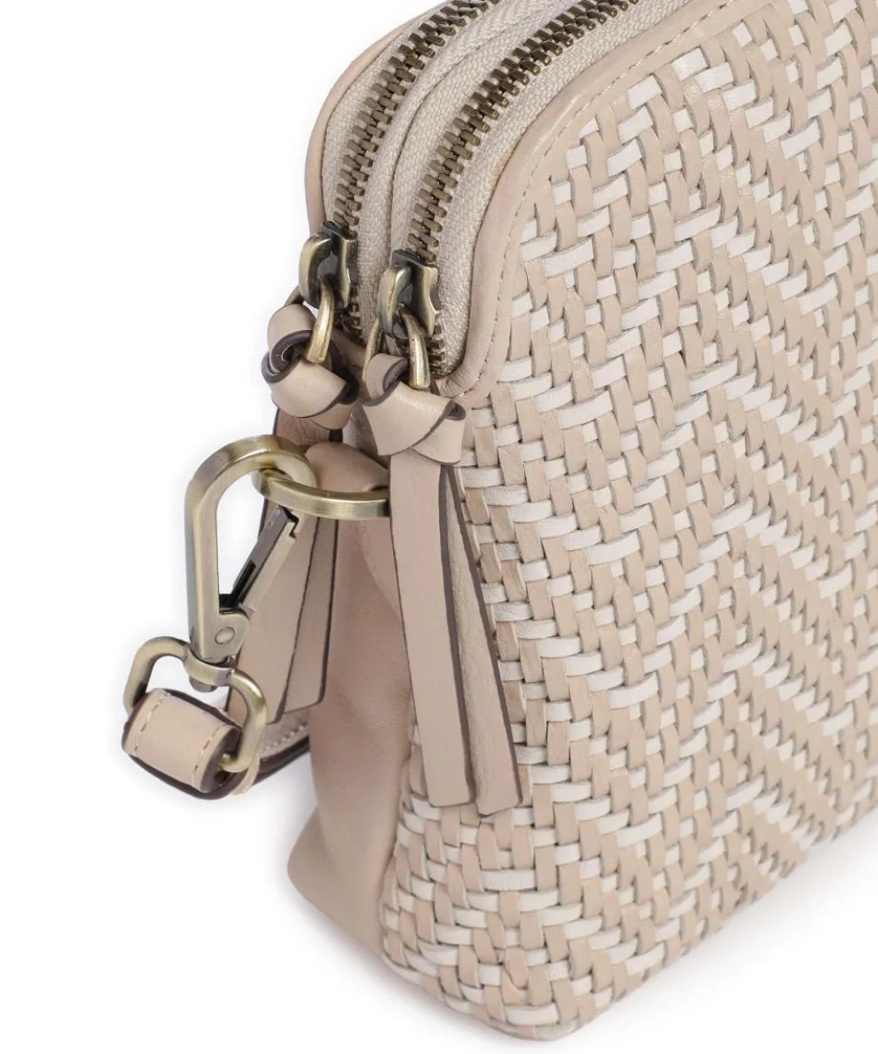 Samos Umhängetasche fein genarbtes Rindsleder beige