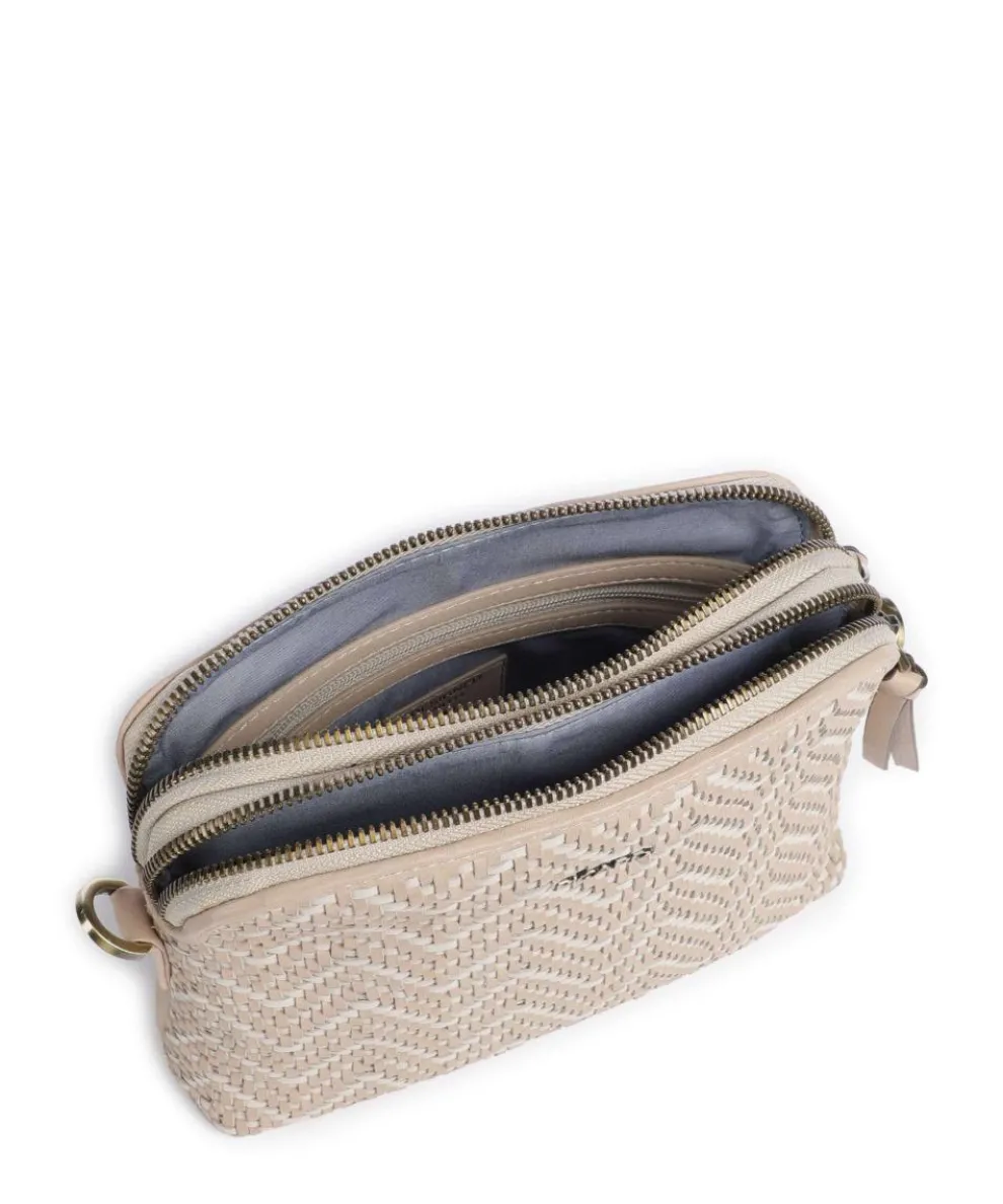 Samos Umhängetasche fein genarbtes Rindsleder beige