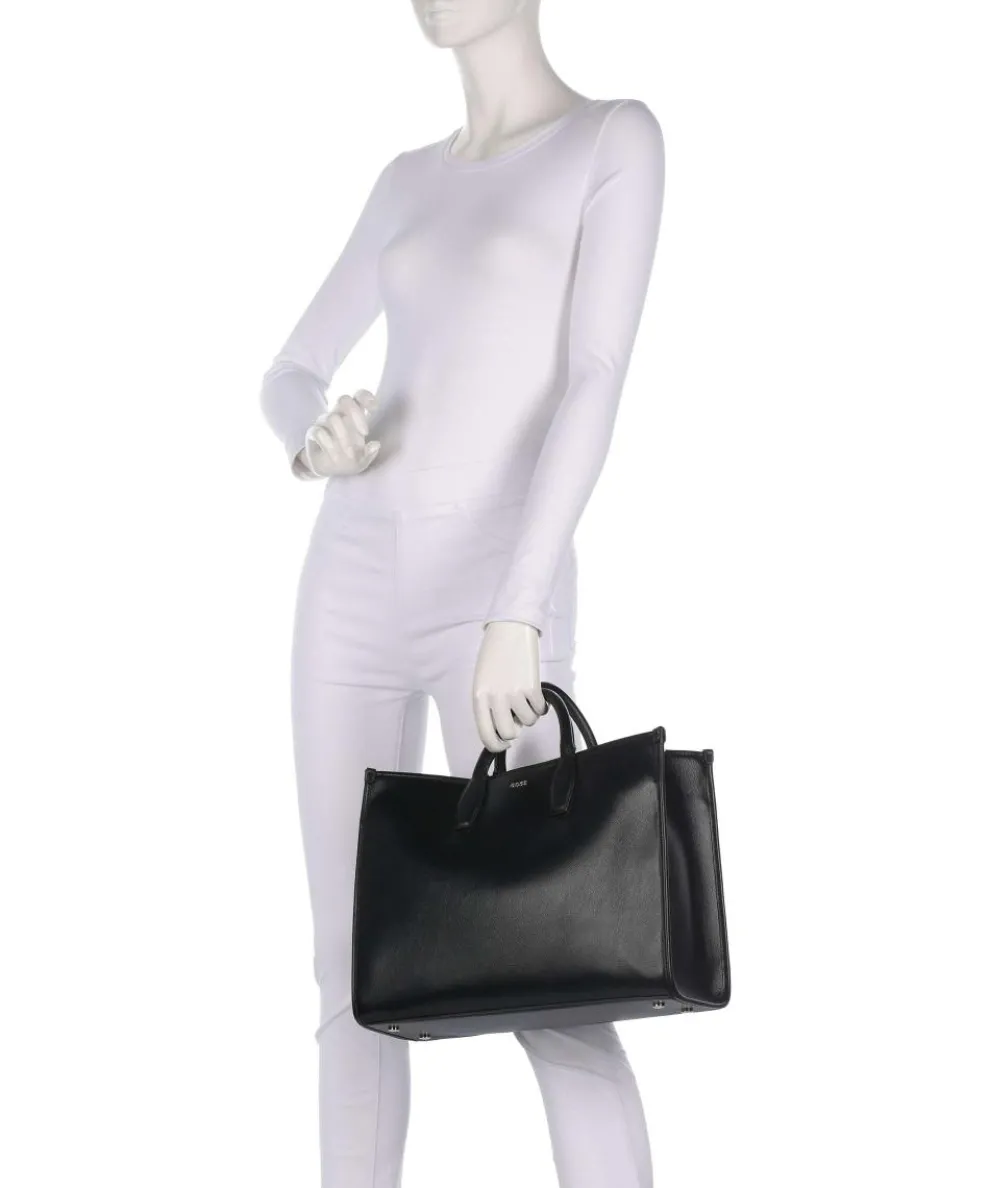 Sandy Handtasche Lederimitat schwarz