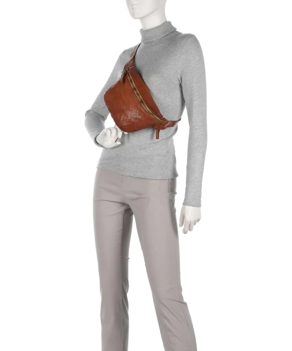 Santarcangelo Umhängetasche fein genarbtes Rindsleder cognac