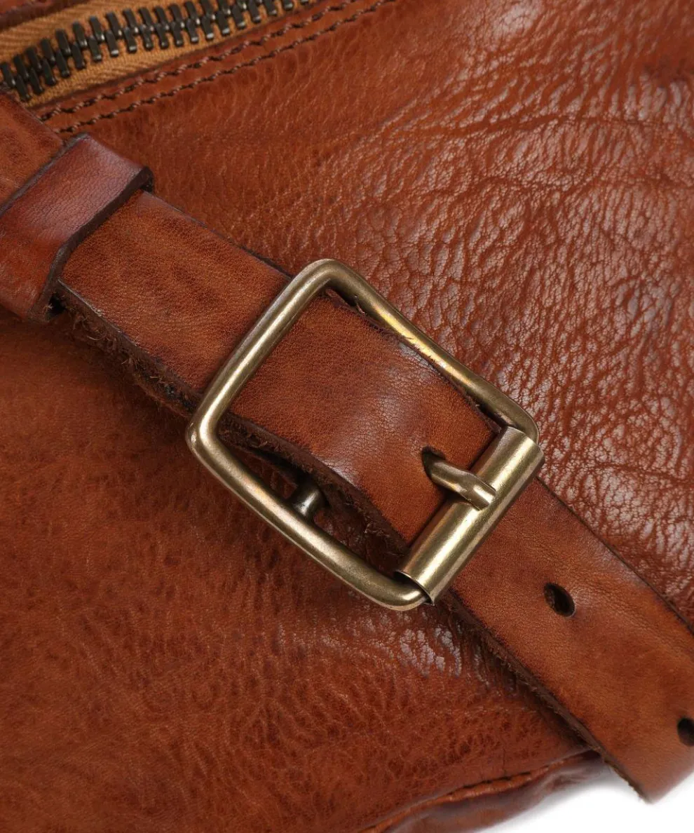 Santarcangelo Umhängetasche fein genarbtes Rindsleder cognac