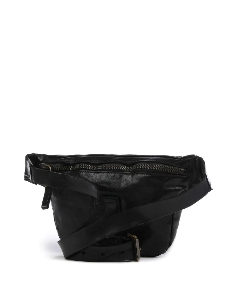 Santarcangelo Umhängetasche fein genarbtes Rindsleder schwarz