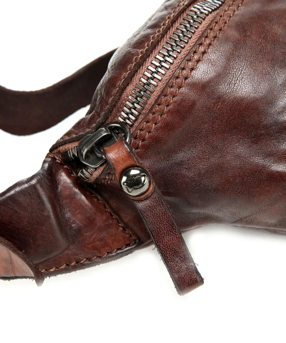 Santarcangelo Umhängetasche fein genarbtes Rindsleder braun