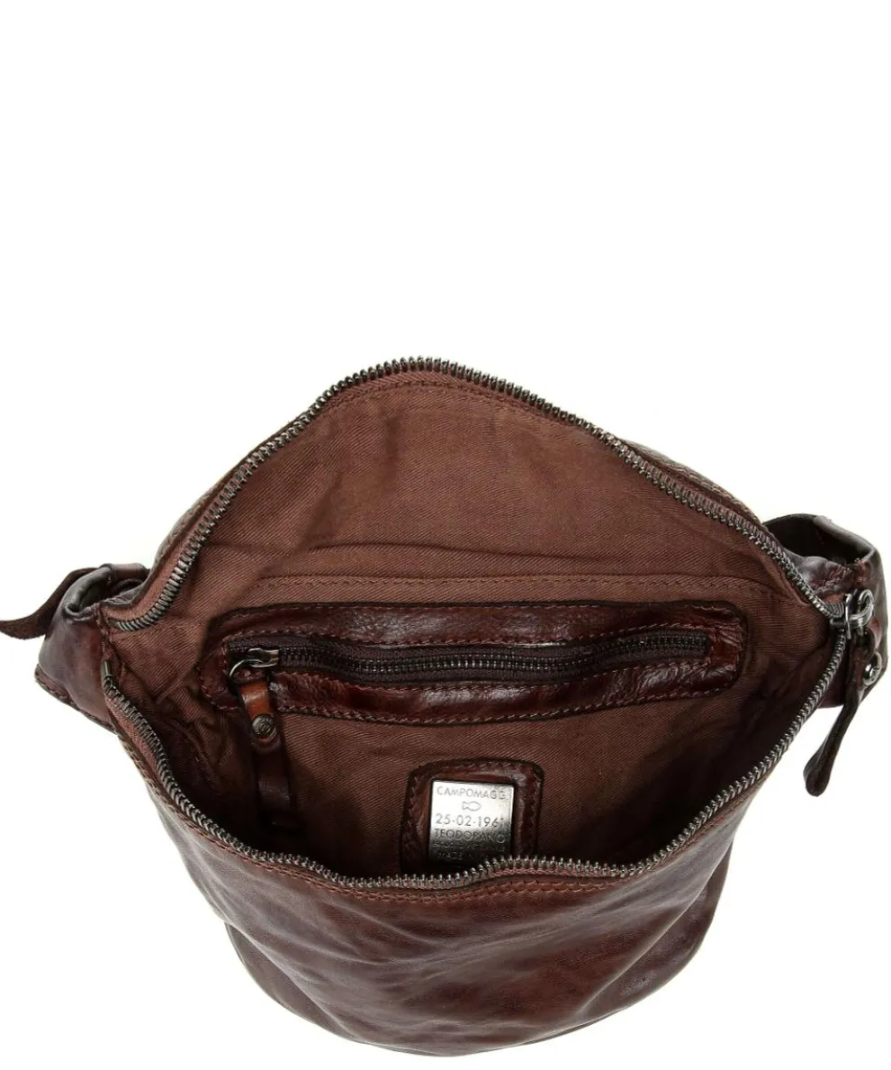 Santarcangelo Umhängetasche fein genarbtes Rindsleder braun