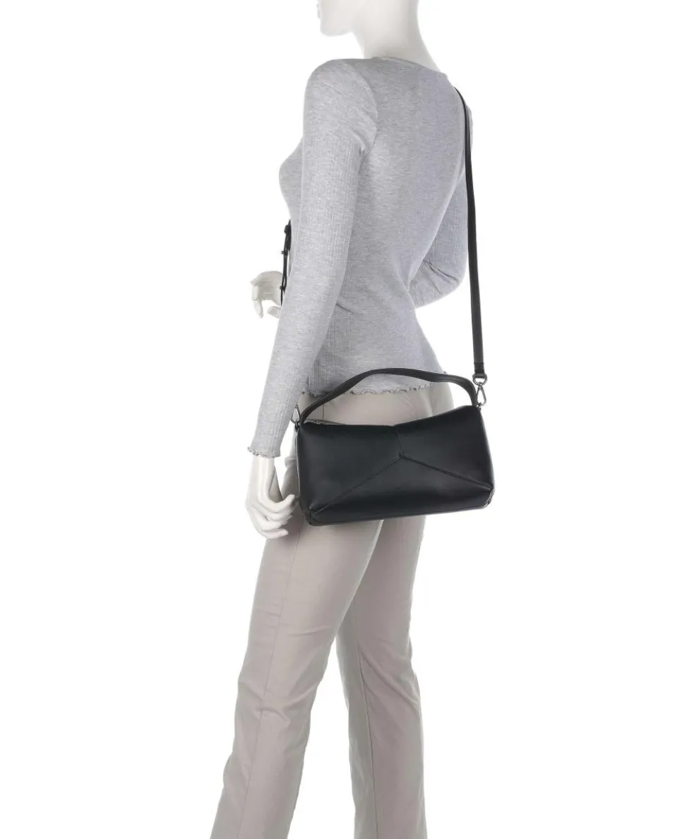 Sanya S Handtasche Lederimitat schwarz