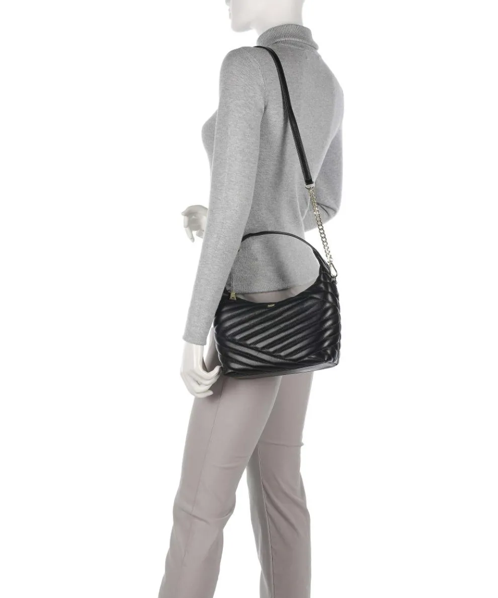 Sara Schultertasche Lammleder schwarz