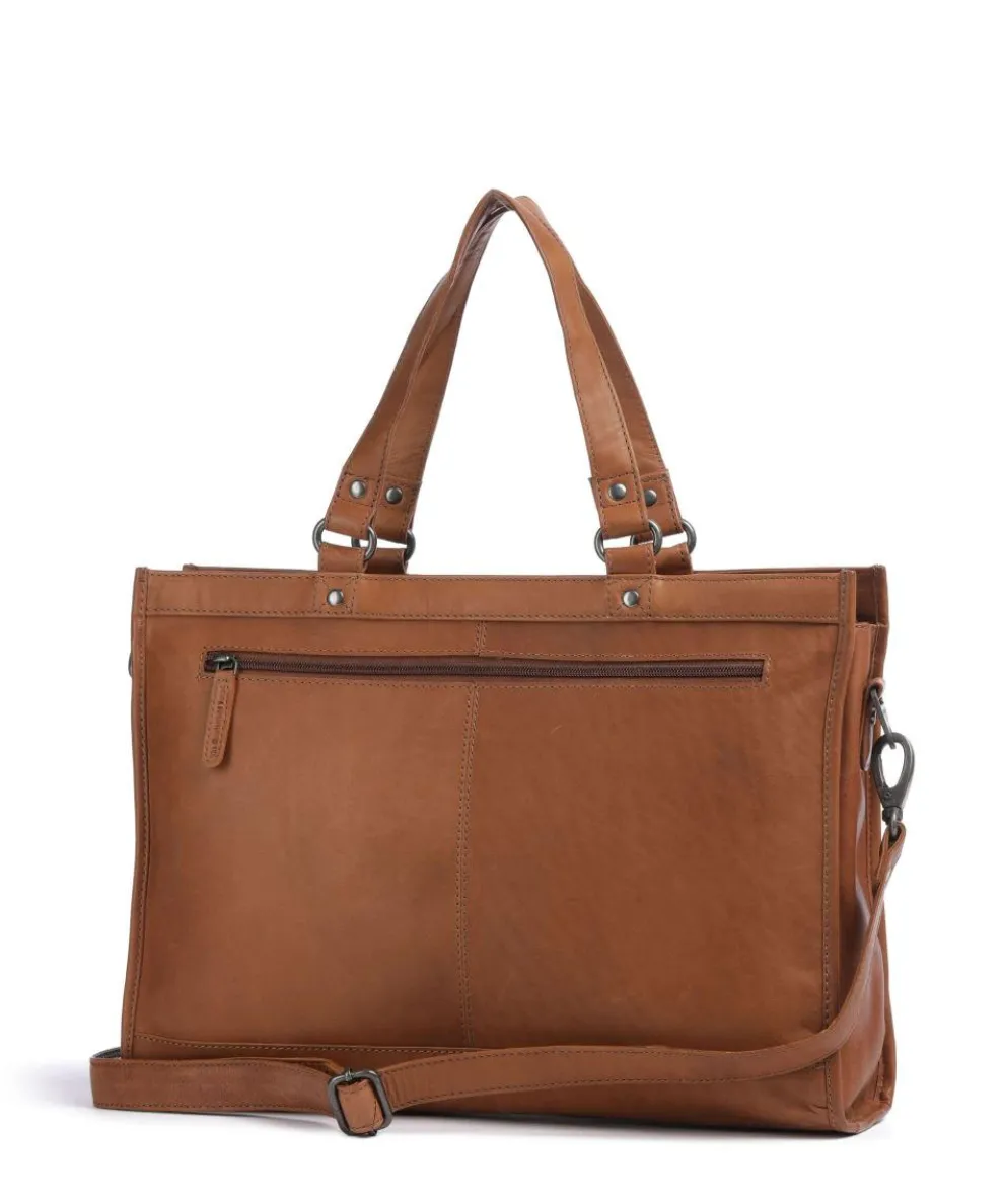 Cow Wax Pull Up Manly Shopper 15″ Rindsleder cognac