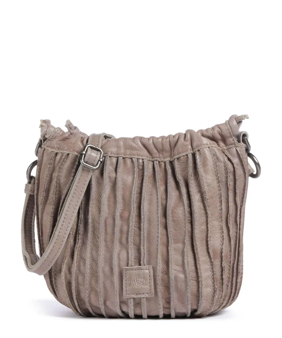 Say Hello Umhängetasche genarbtes Leder taupe