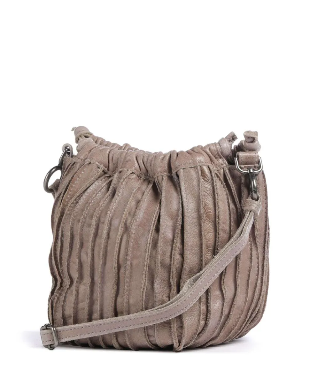 Say Hello Umhängetasche genarbtes Leder taupe