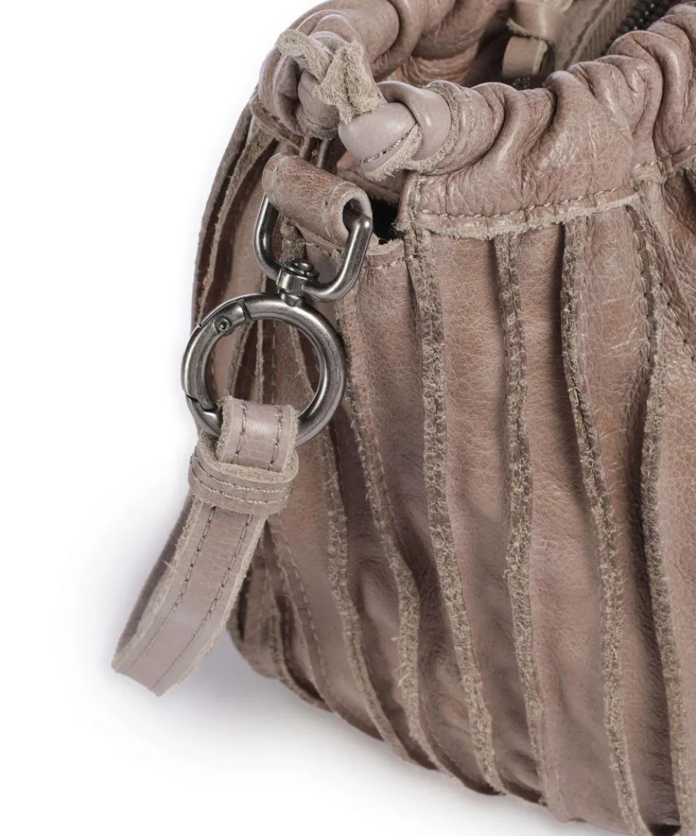 Say Hello Umhängetasche genarbtes Leder taupe