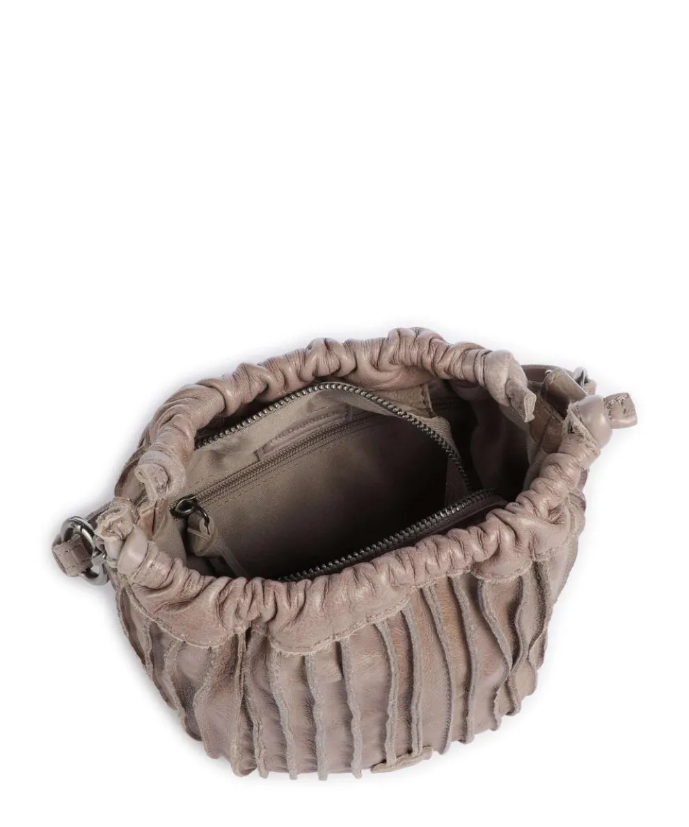 Say Hello Umhängetasche genarbtes Leder taupe