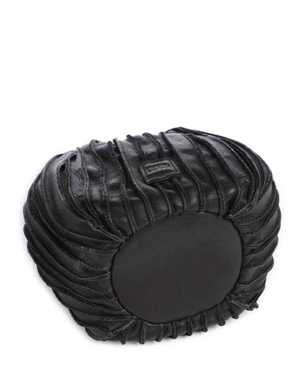 Say Hello Umhängetasche genarbtes Leder schwarz