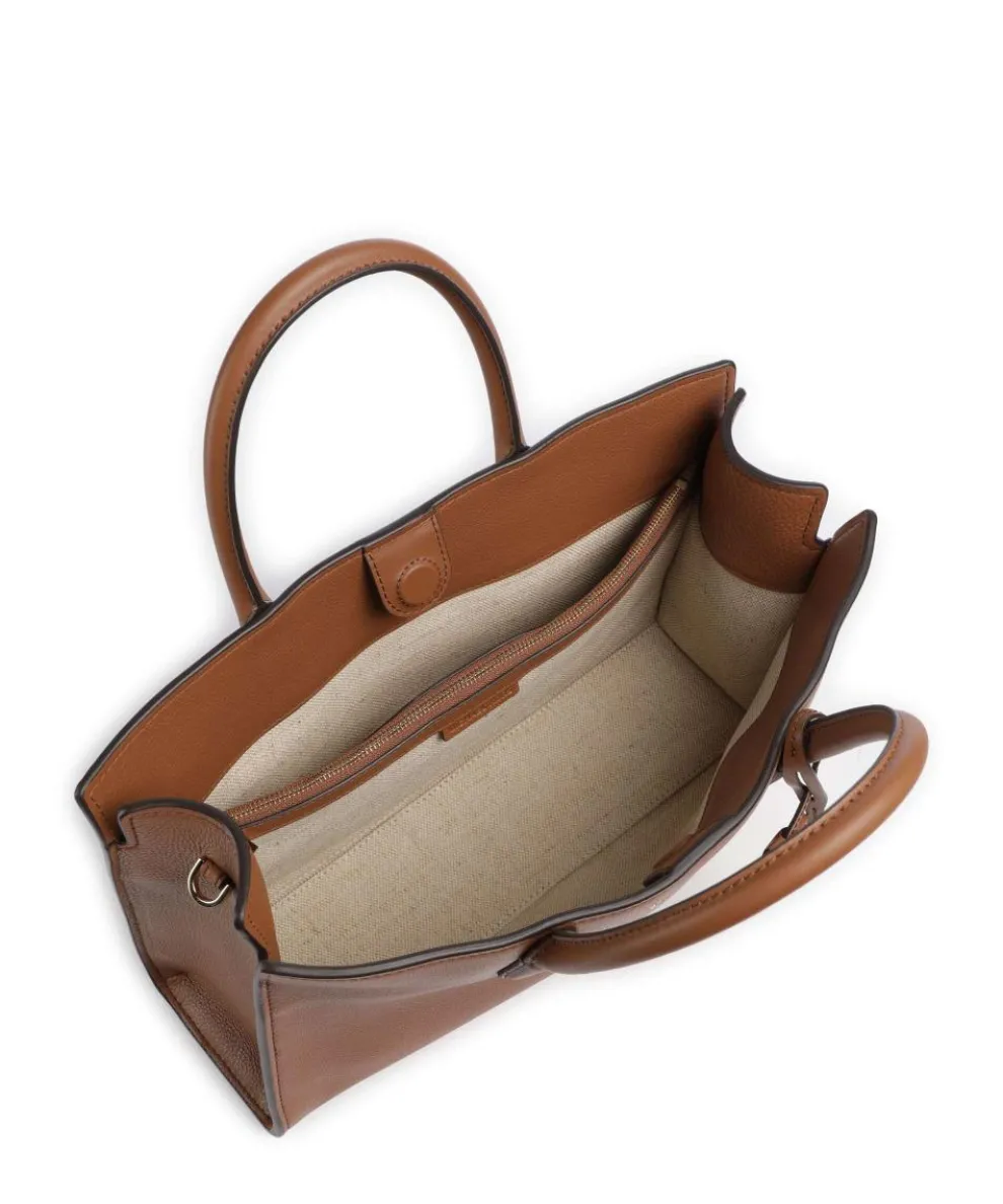 Scarlett Medium Handtasche genarbtes Rindsleder braun