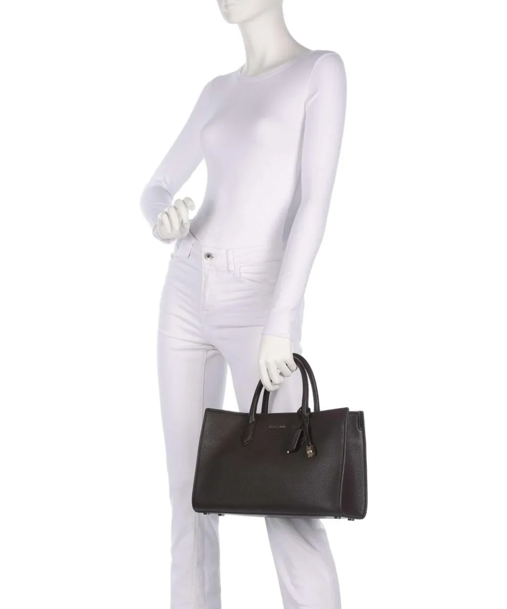 Scarlett Medium Handtasche genarbtes Rindsleder dunkelbraun