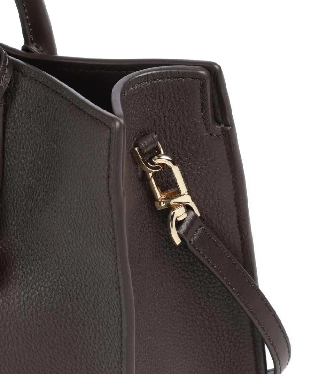 Scarlett Medium Handtasche genarbtes Rindsleder dunkelbraun