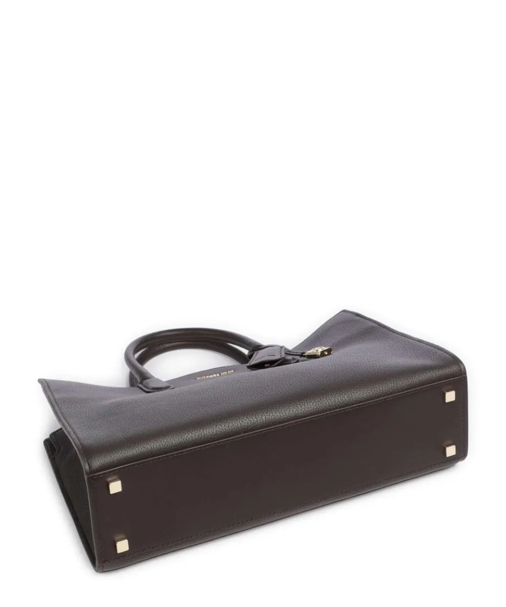 Scarlett Medium Handtasche genarbtes Rindsleder dunkelbraun