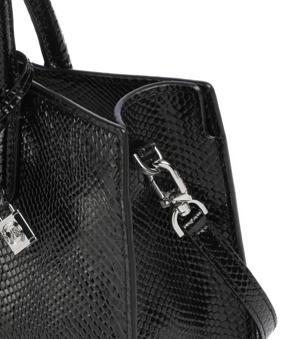 Scarlett Medium Handtasche geprägtes Rindsleder schwarz