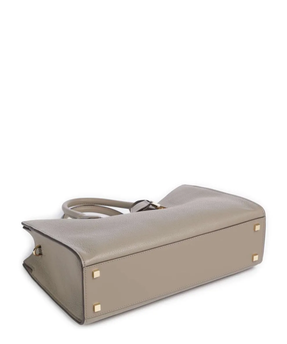 Scarlett Medium Handtasche genarbtes Rindsleder taupe