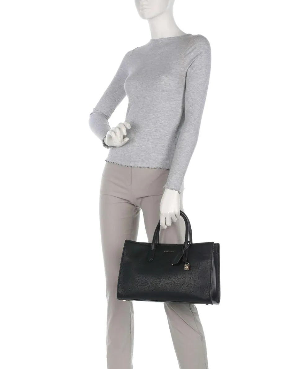 Scarlett Medium Handtasche genarbtes Rindsleder schwarz