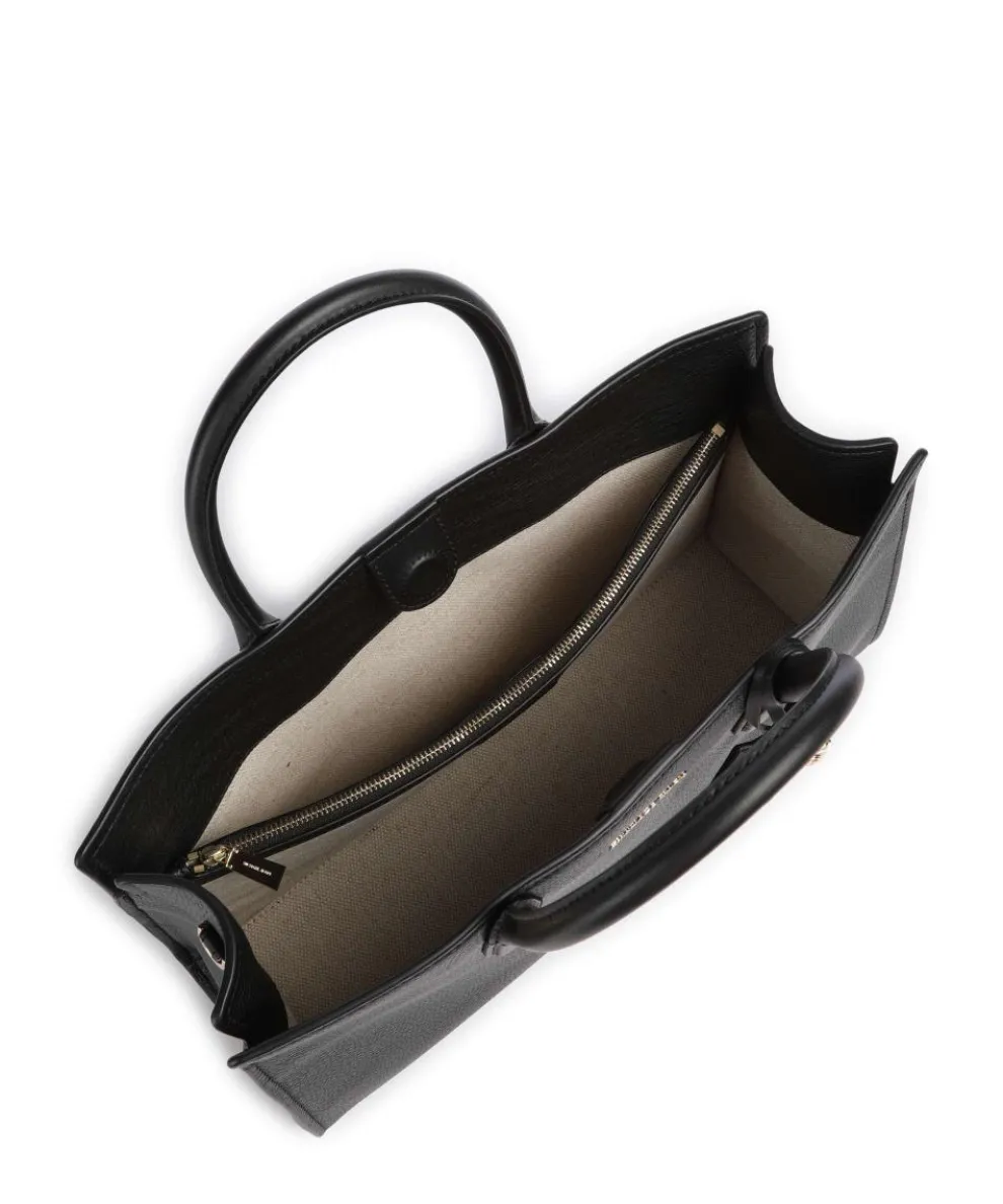 Scarlett Medium Handtasche genarbtes Rindsleder schwarz