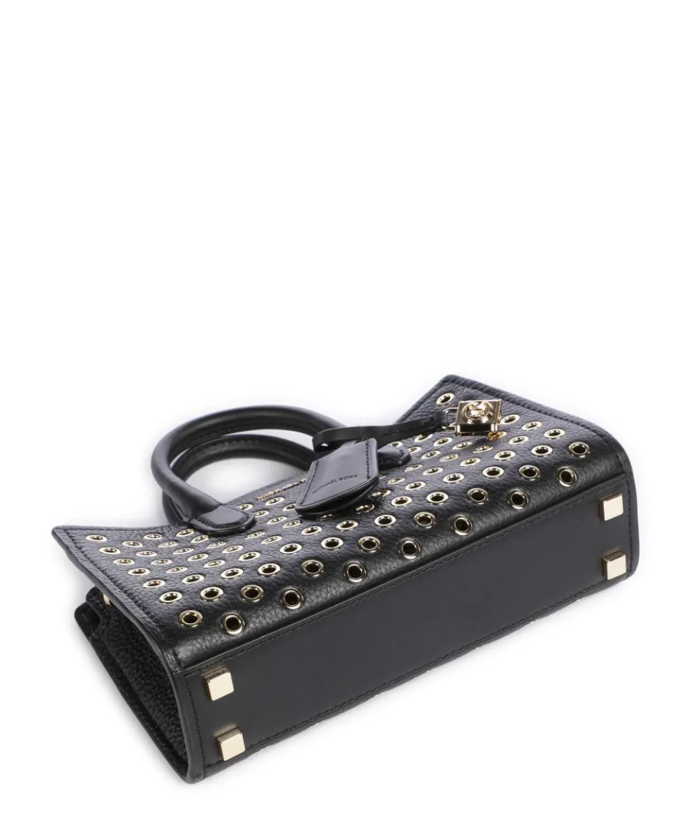 Scarlett Umhängetasche genarbtes Leder schwarz