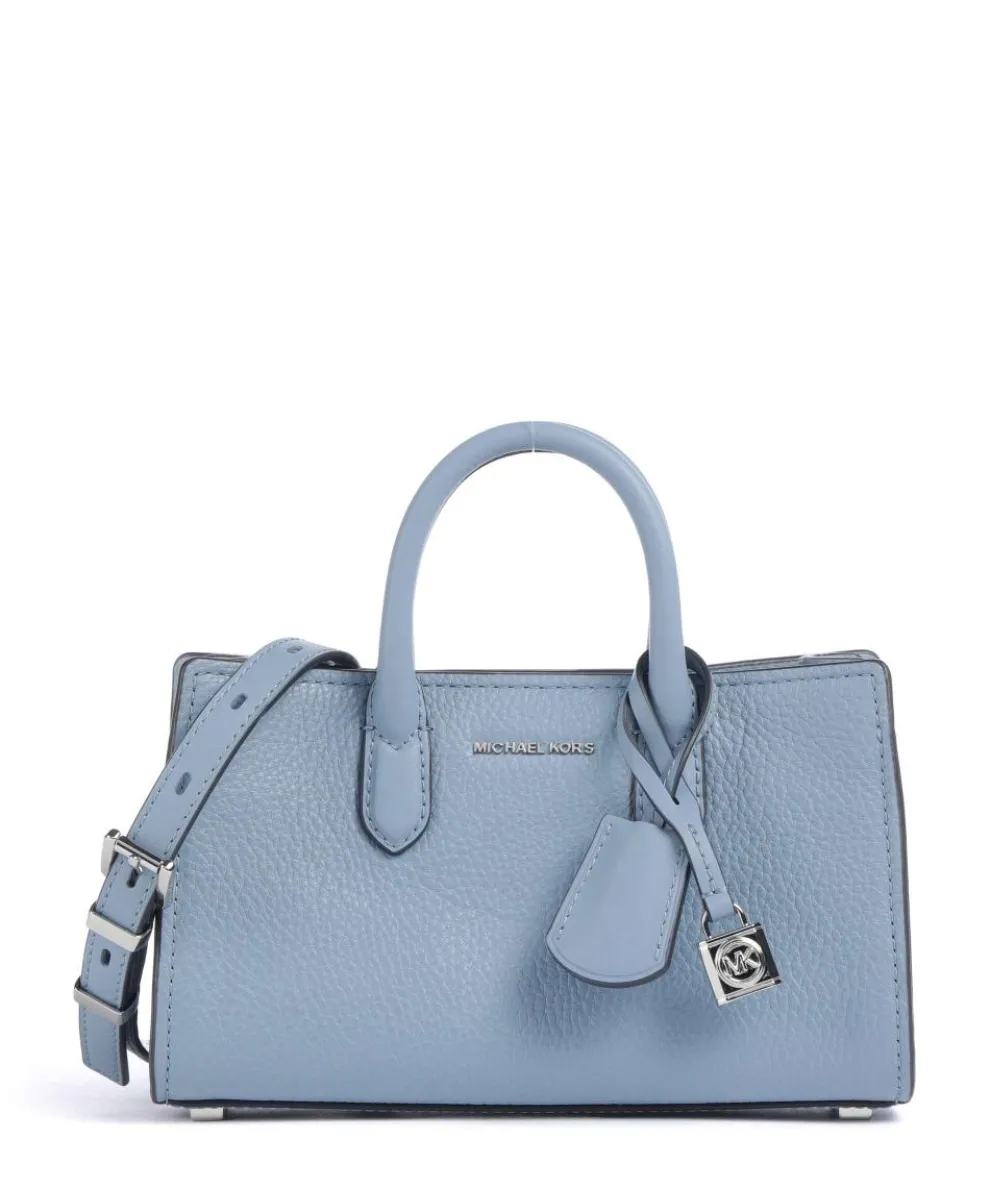 Scarlett XS Umhängetasche genarbtes Rindsleder blaugrau