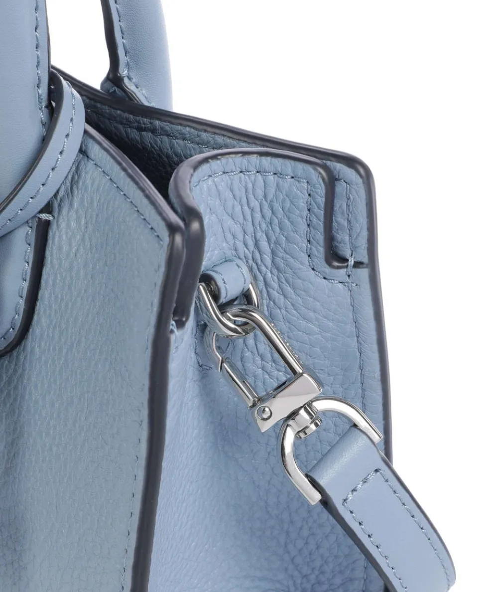 Scarlett XS Umhängetasche genarbtes Rindsleder blaugrau