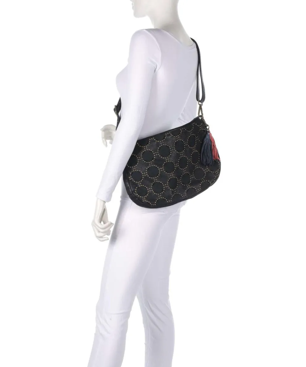 Schubertgasse 4 Umhängetasche genarbtes Rindsleder navy