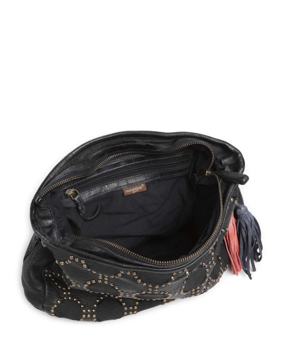 Schubertgasse 4 Umhängetasche genarbtes Rindsleder navy