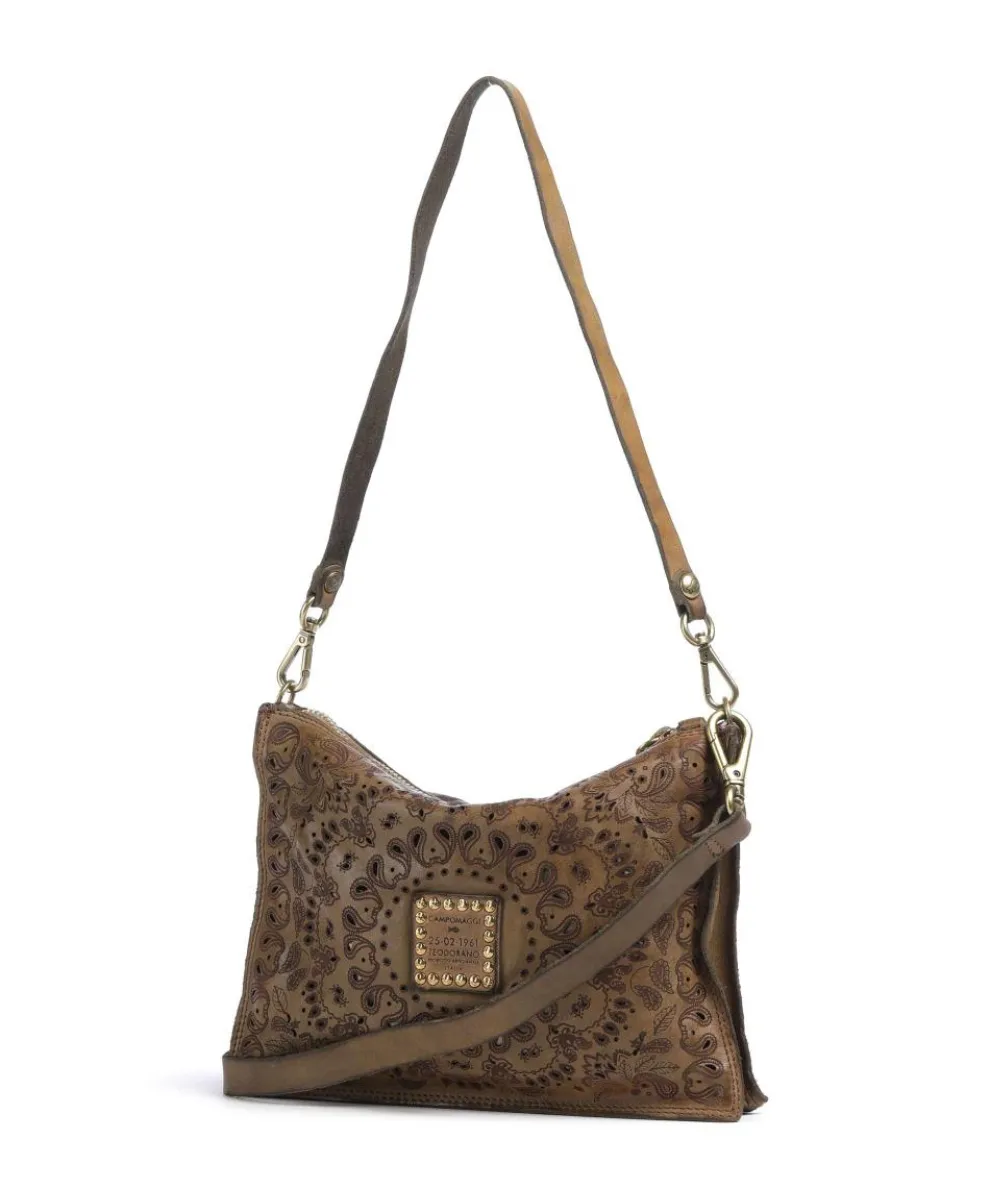 Schultertasche fein genarbtes Rindsleder olivgrün