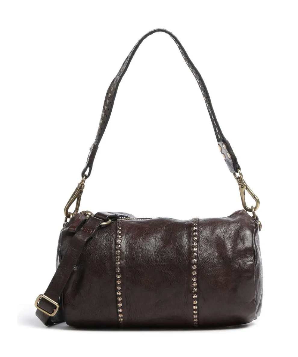 Schultertasche fein genarbtes Rindsleder dunkelbraun