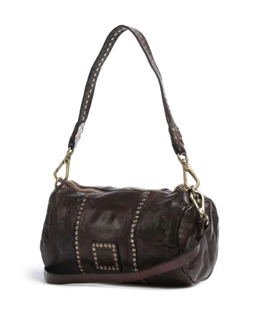 Schultertasche fein genarbtes Rindsleder dunkelbraun