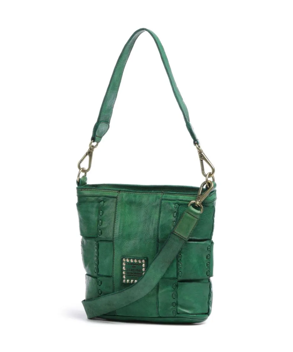 Schultertasche fein genarbtes Rindsleder grün