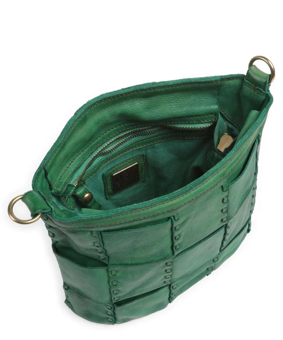 Schultertasche fein genarbtes Rindsleder grün