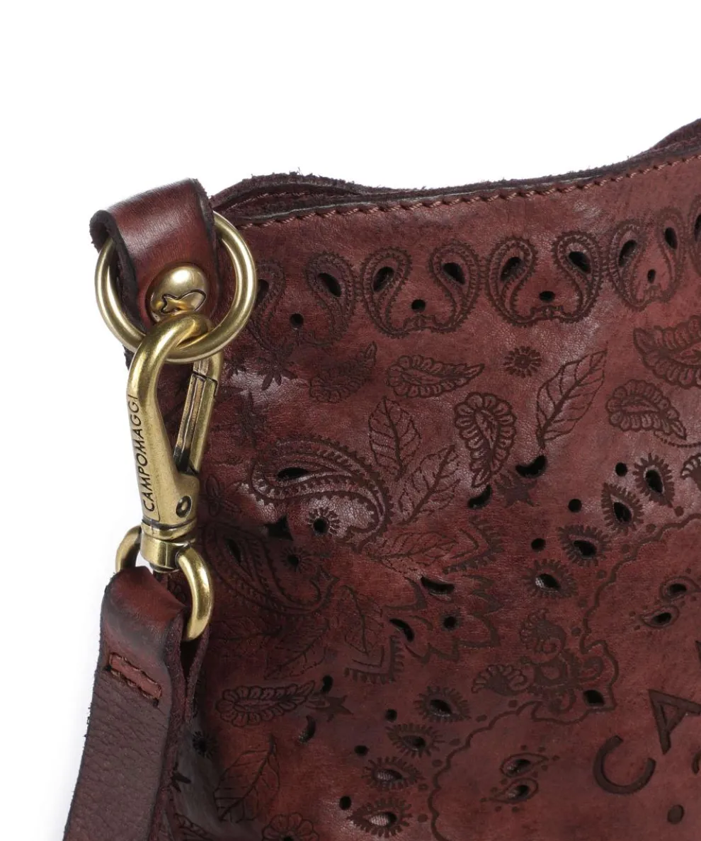 Schultertasche fein genarbtes Rindsleder wein