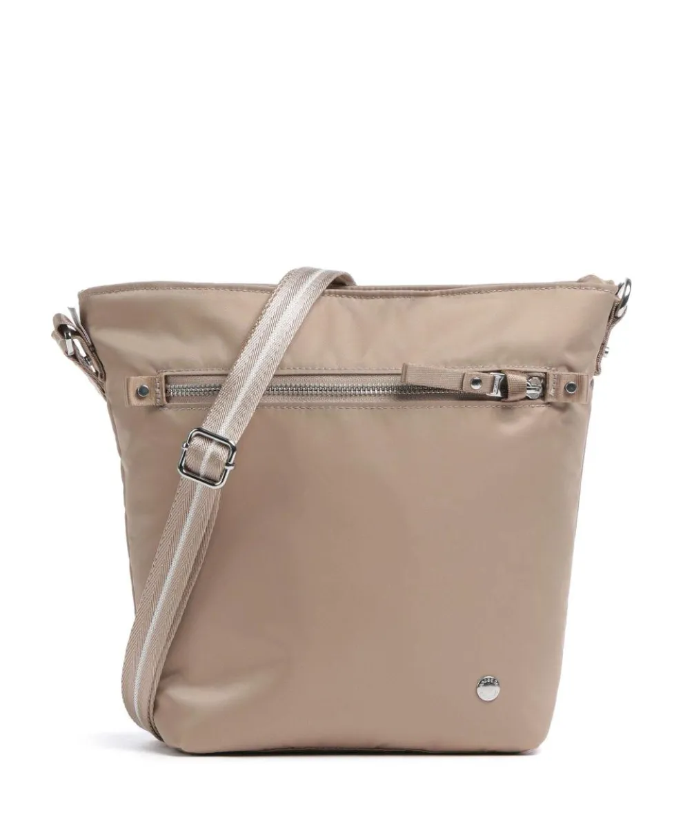 Schultertasche recyceltes Polyester beige
