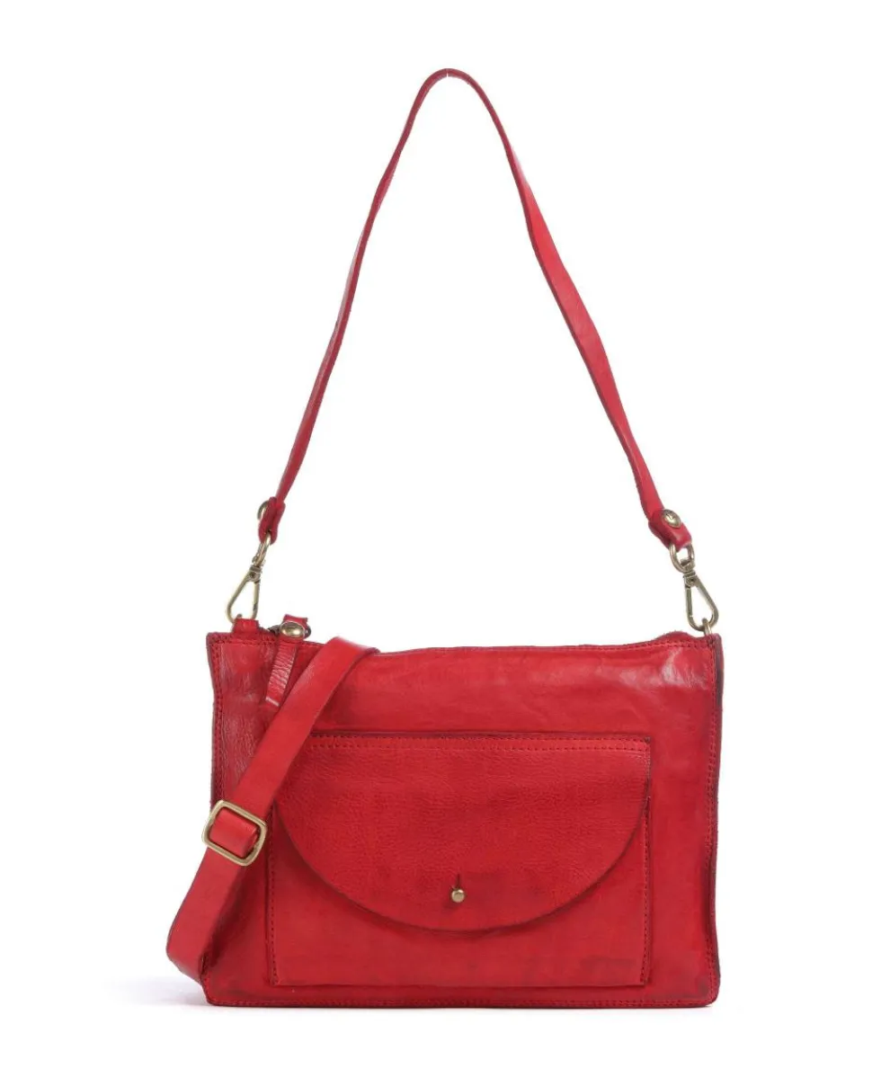 Schultertasche Rindsleder rot