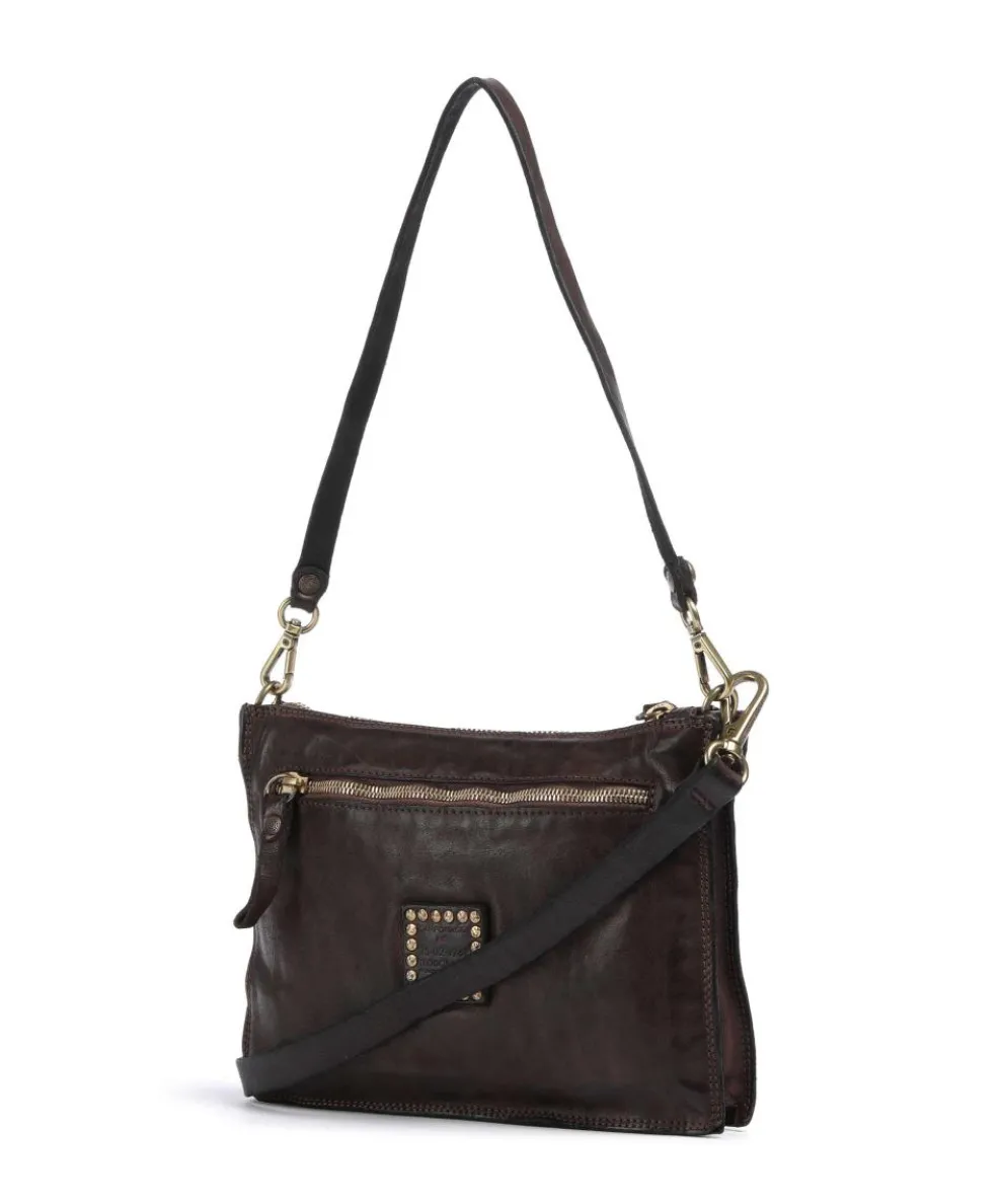 Schultertasche Rindsleder dunkelbraun