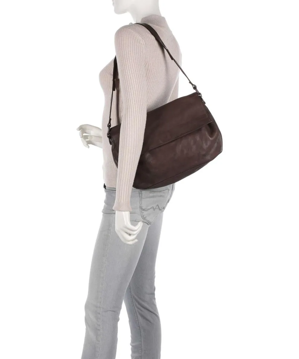 Submarine Schultertasche Rindsleder braun