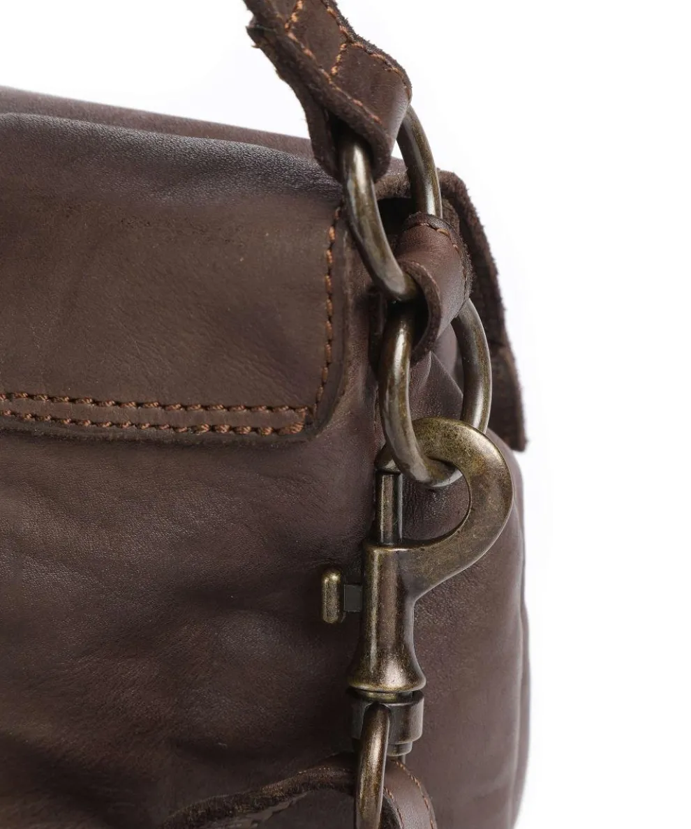 Submarine Schultertasche Rindsleder braun