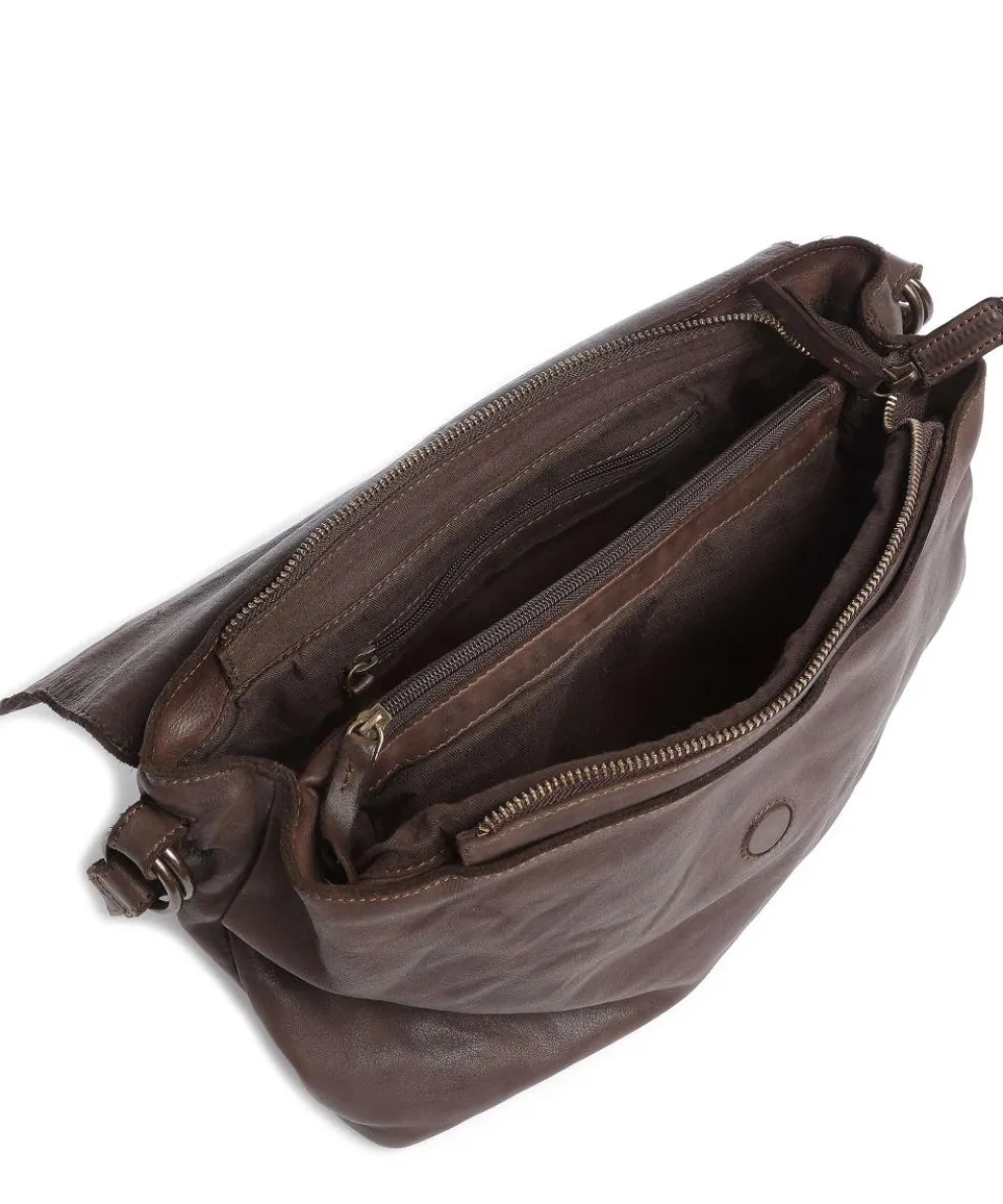 Submarine Schultertasche Rindsleder braun