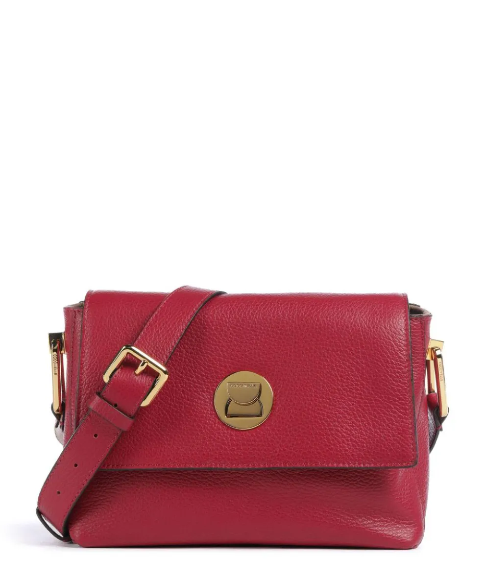 Liya Umhängetasche genarbtes Leder rot