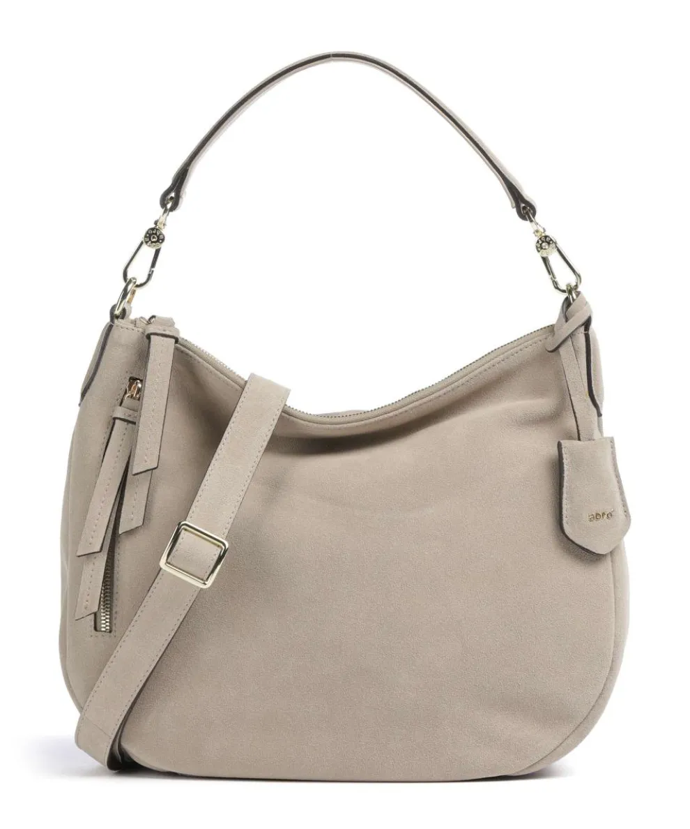 Suede Juna Small Beuteltasche aufgerautes Leder beige