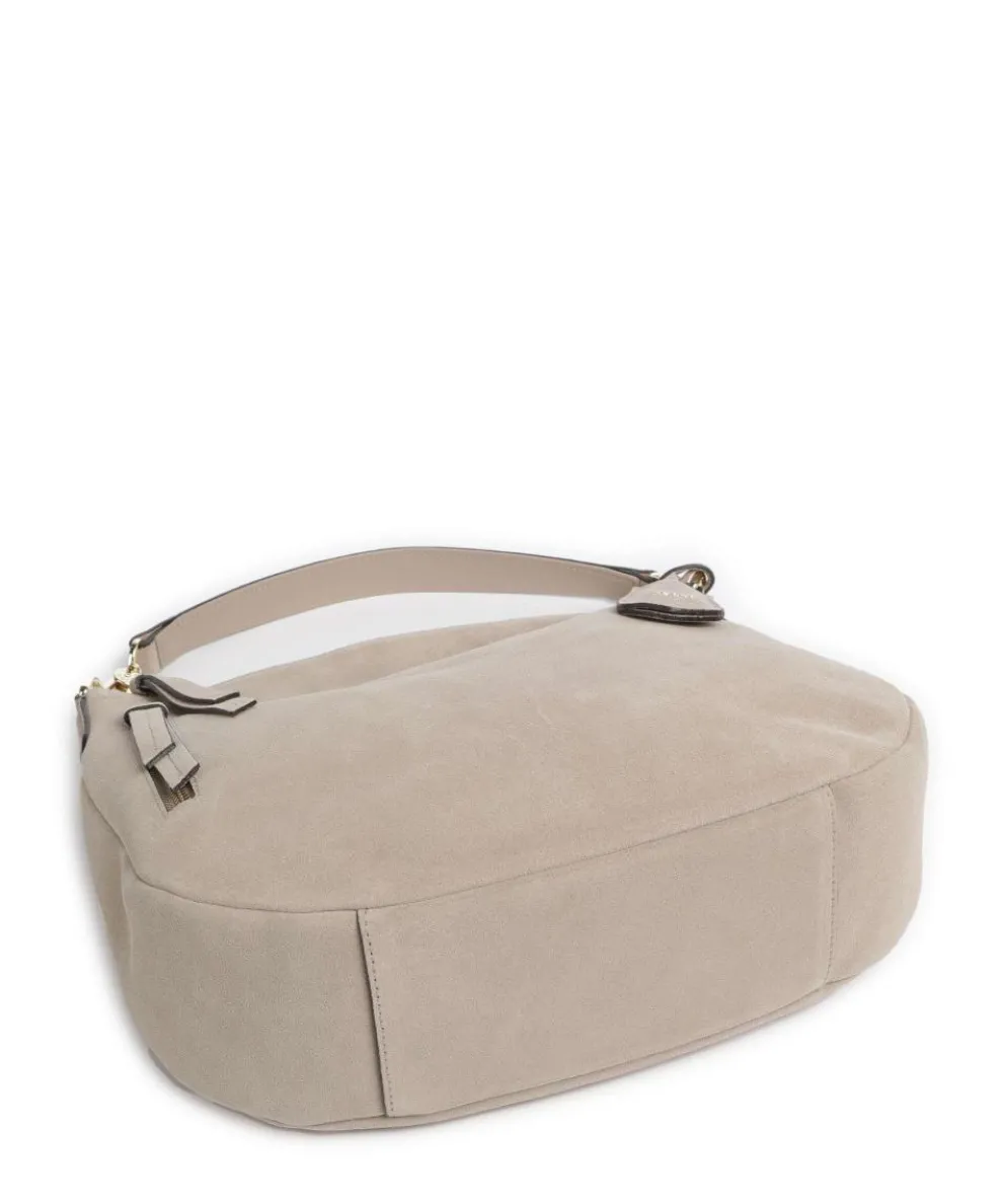 Suede Juna Small Beuteltasche aufgerautes Leder beige