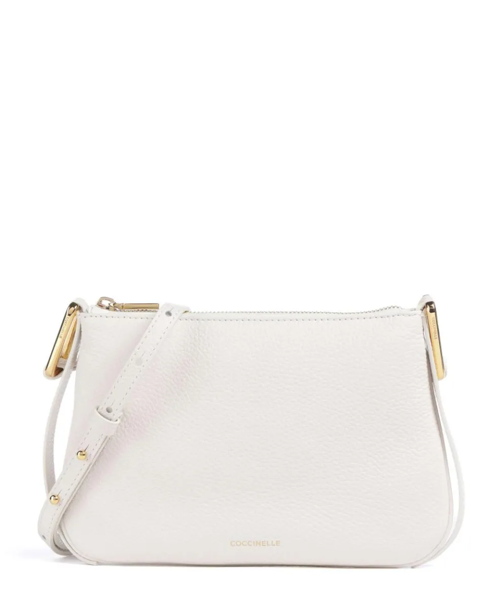 Magie Umhängetasche genarbtes Leder weiß