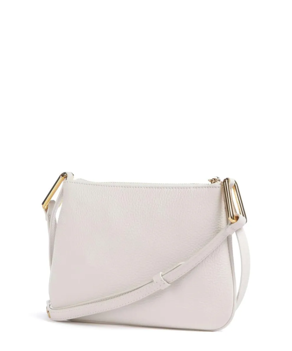 Magie Umhängetasche genarbtes Leder weiß