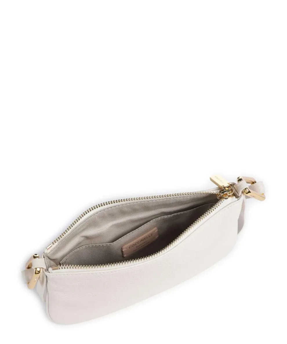 Magie Umhängetasche genarbtes Leder weiß