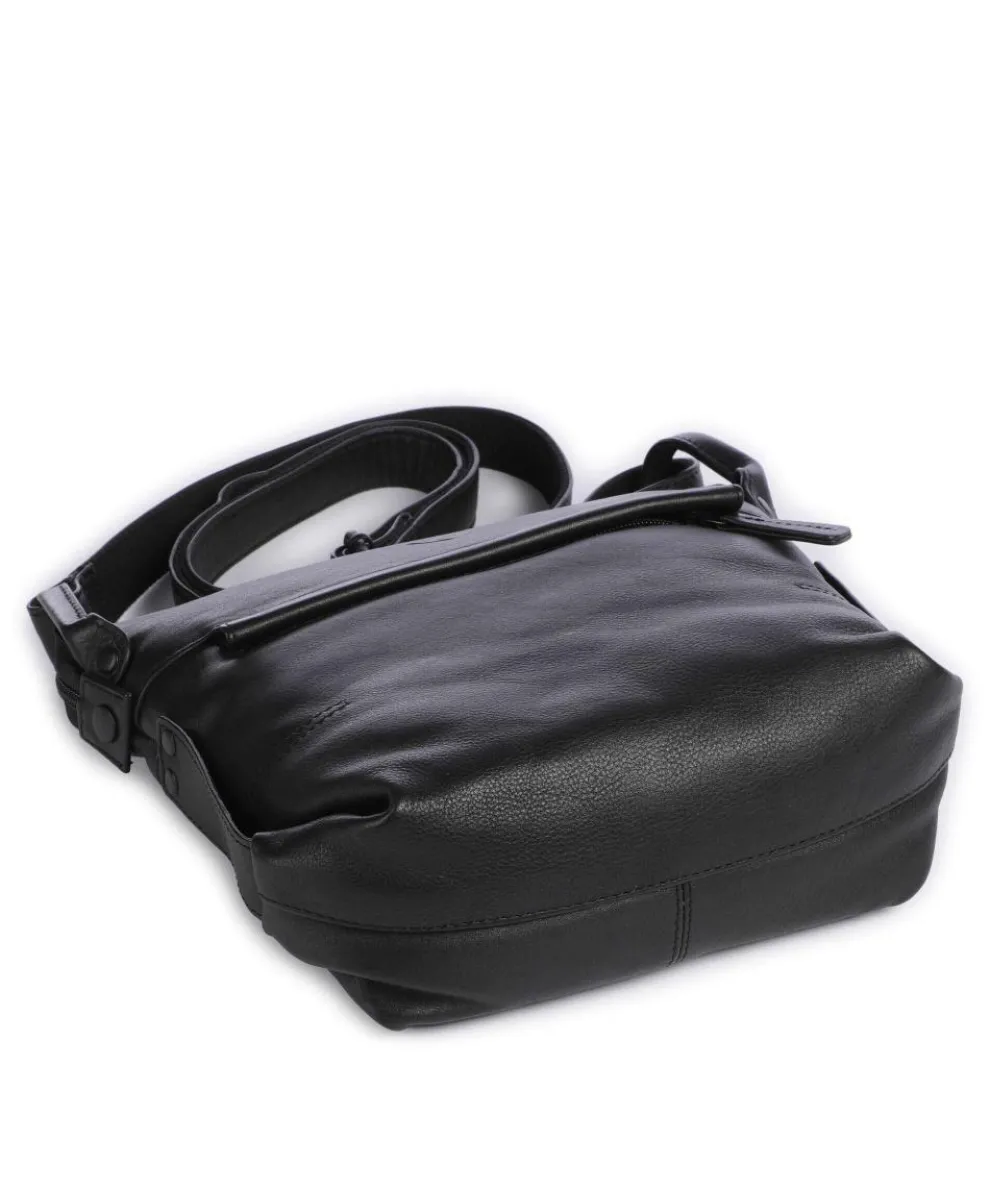 4Seasons Fjora Umhängetasche fein genarbtes Leder schwarz