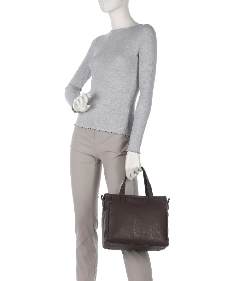 4Seasons Taya Handtasche fein genarbtes Leder dunkelbraun