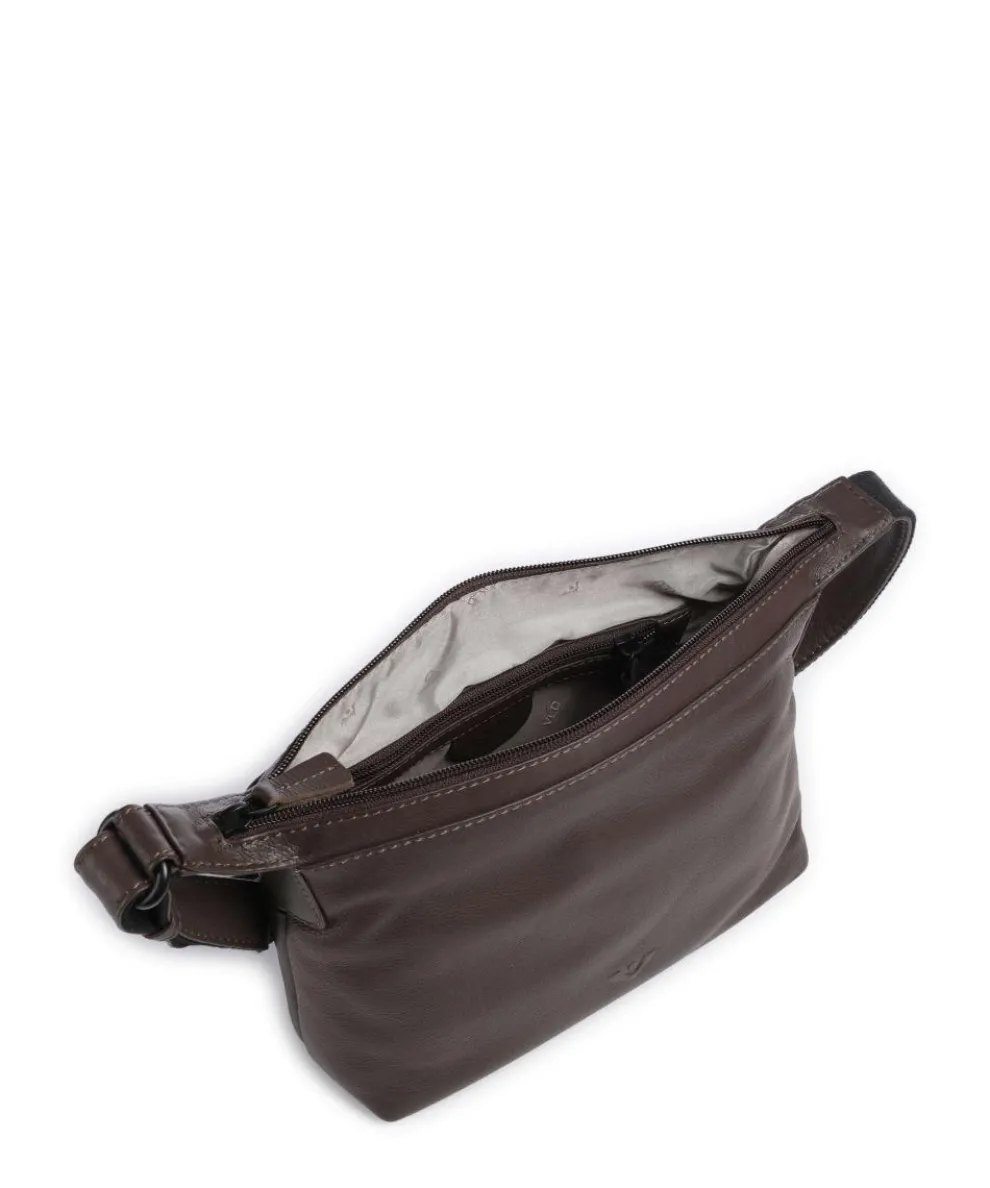 4Seasons Vanani Umhängetasche genarbtes Leder dunkelbraun